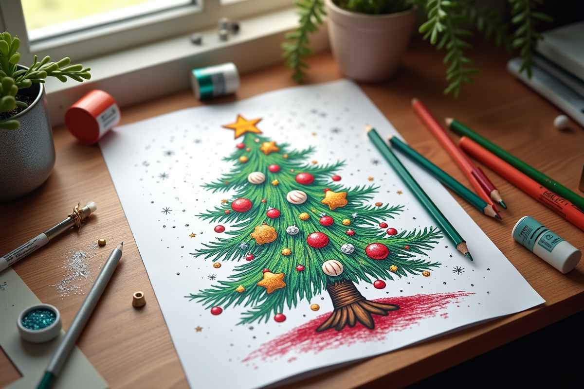 coloriage sapin