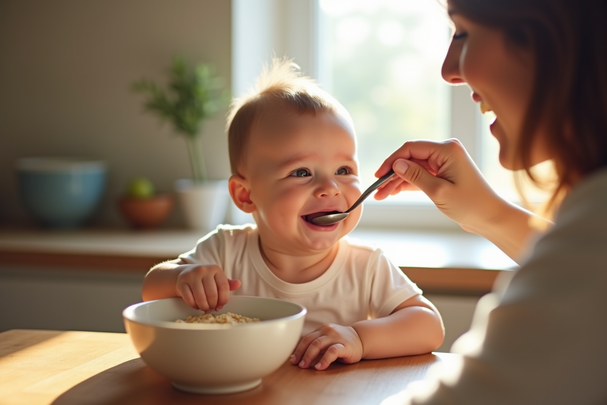 Nourrir un bébé de 4 mois : recette saine avec des flocons d’avoine