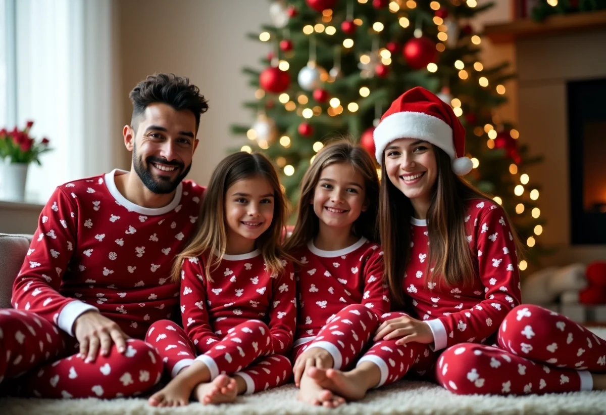 Choisir le pyjama de Noël pour la famille : guide des matières et motifs